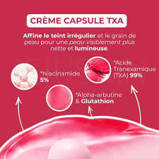 Medicube – TXA Niacinamide Capsule Cream 5% Crème visage anti-taches & éclat – texture capsules