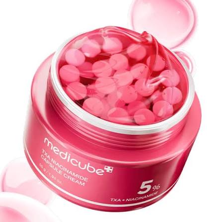 Medicube – TXA Niacinamide Capsule Cream 5%                 Crème visage anti-taches & éclat – texture capsules