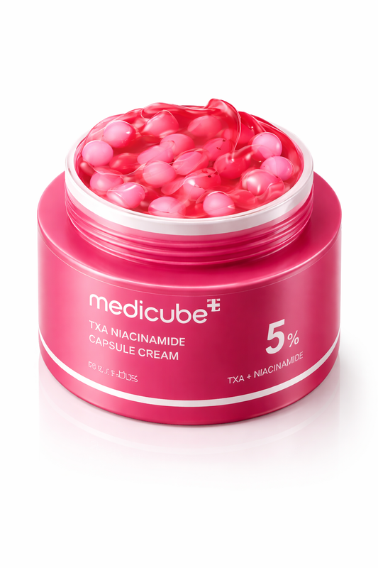 Medicube – TXA Niacinamide Capsule Cream 5%                 Crème visage anti-taches & éclat – texture capsules