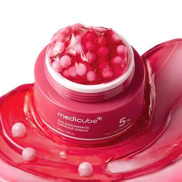 Medicube – TXA Niacinamide Capsule Cream 5%                 Crème visage anti-taches & éclat – texture capsules